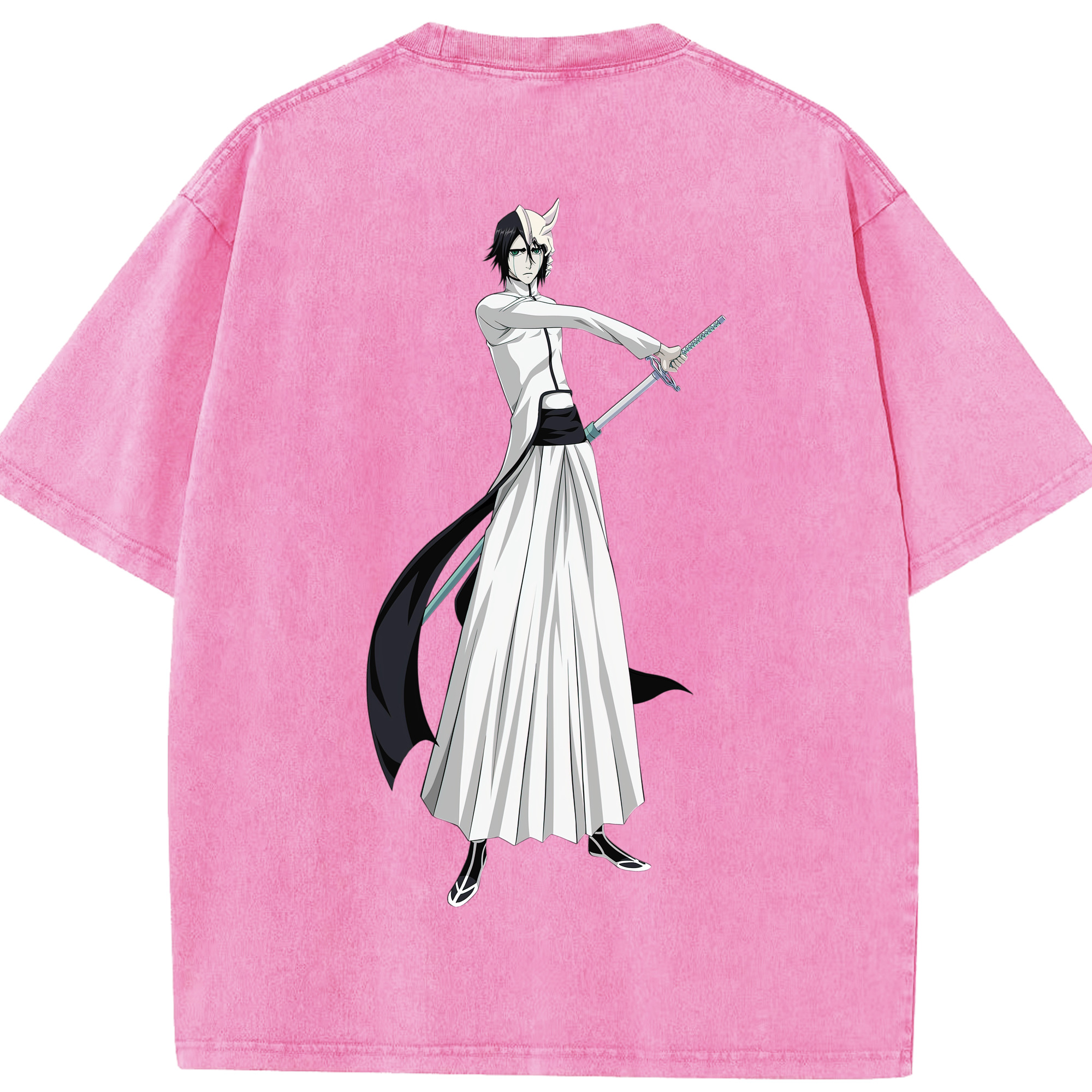 （画像用） ブリーチ ウルキオラ·シファー BLEACH Ulquiorra cifer 綿100% ヴィンテージ風 半袖Tシャツ（背面プリント）